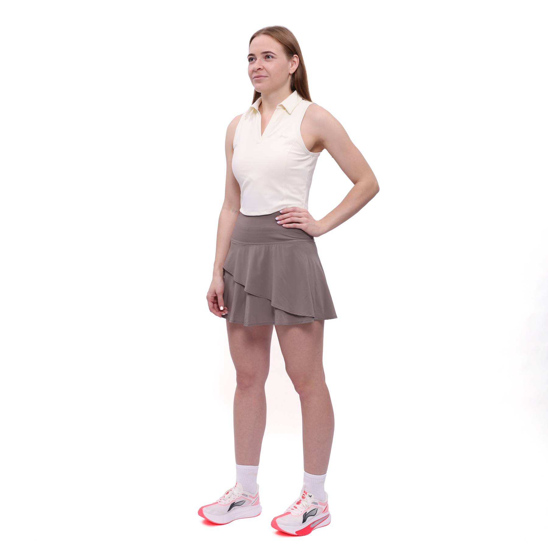 AKSV938-3 Юбка Tennis коричневый